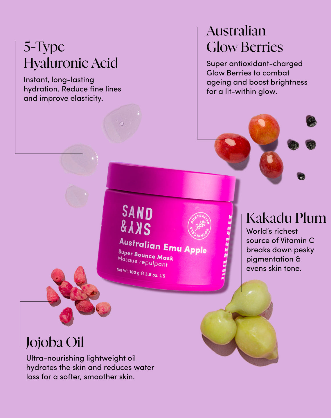 Australian Glow Berries Super Bounce Mask