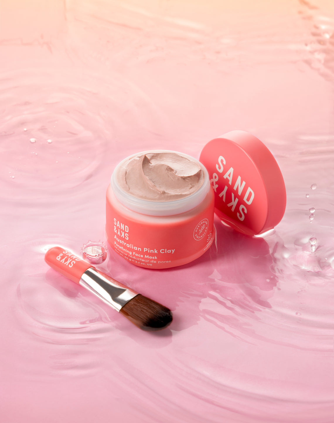 Australian Pink Clay Mask packaging - eco-friendly 100g jar