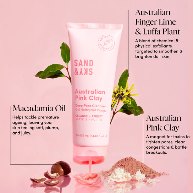 How to use Australian Pink Clay Deep Pore Cleanser - application instructions