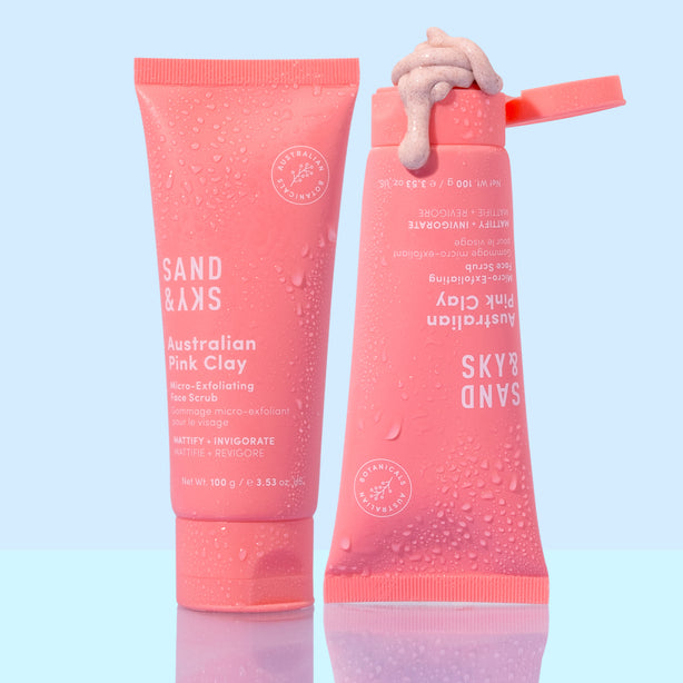 Australian Pink Clay Flash Perfection Exfoliator packaging - hero container