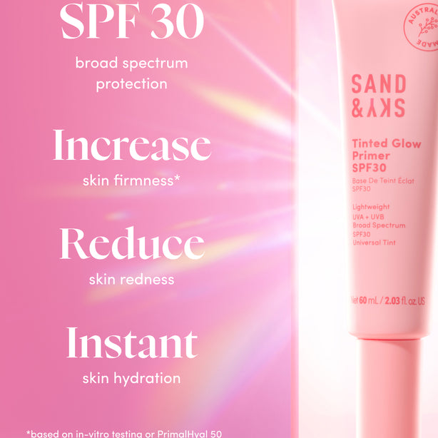 Tinted Glow Primer SPF30 Sunscreen benefits and results