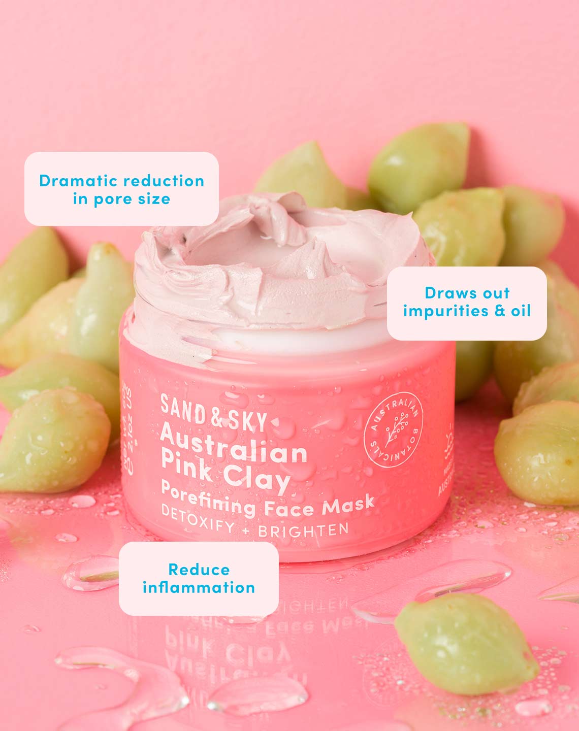 Sand and Sky Australian Pink Clay Face Mask & Hydration Boost Cream hotsell