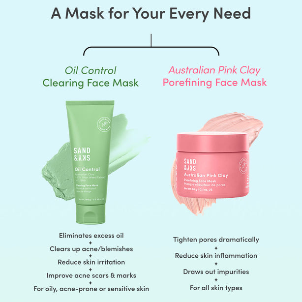comparison of the clearing face mask and porefining face mask